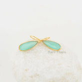 Aqua Chalcedony 8x25mm Pear Shape Gold Plated Silver Earrings, Chalcedony Bezel Set Long Drop Hook Gemstone Dangle Earrings, Wedding Jewelry